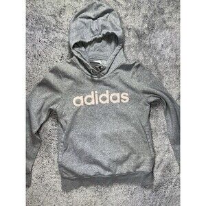 Adidas Women’s Gray Hoodie Sweatshirt Pullover Logo Front Size‎ Small